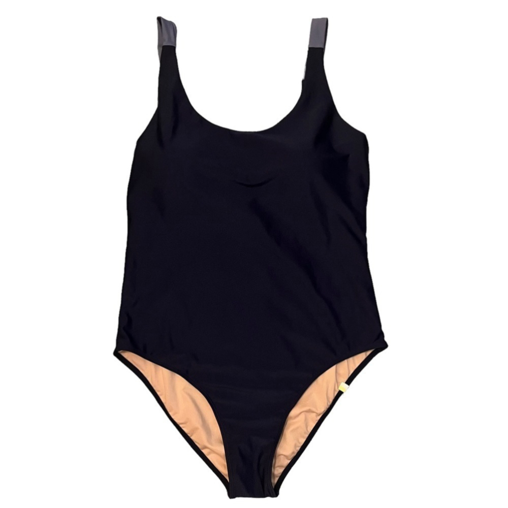 SUMMERSALT NWTs 1-Piece Swim Suit The Sun Streak Navy Blue/Light Blue Lo… - Picture 4 of 15